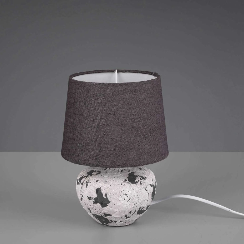LÚZETE - LAMPADA DA TAVOLO CONNIE CERAMICA GRIGIA E14 18 CM