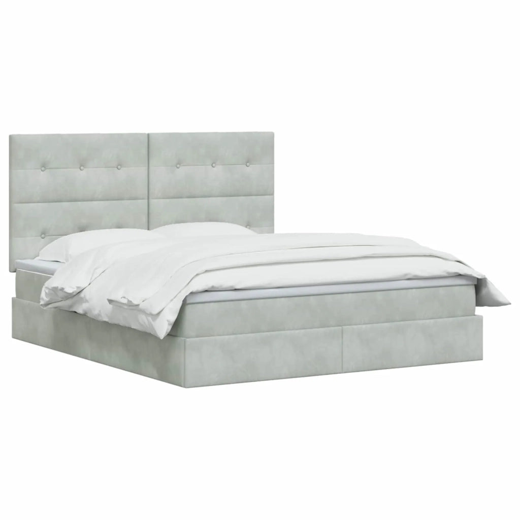 Letto con contenitore LED e materasso Grigio Chiaro 3460146