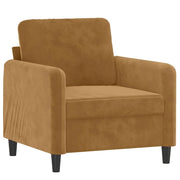 Poltrona | Sedia Relax Marrone 60 cm Velluto