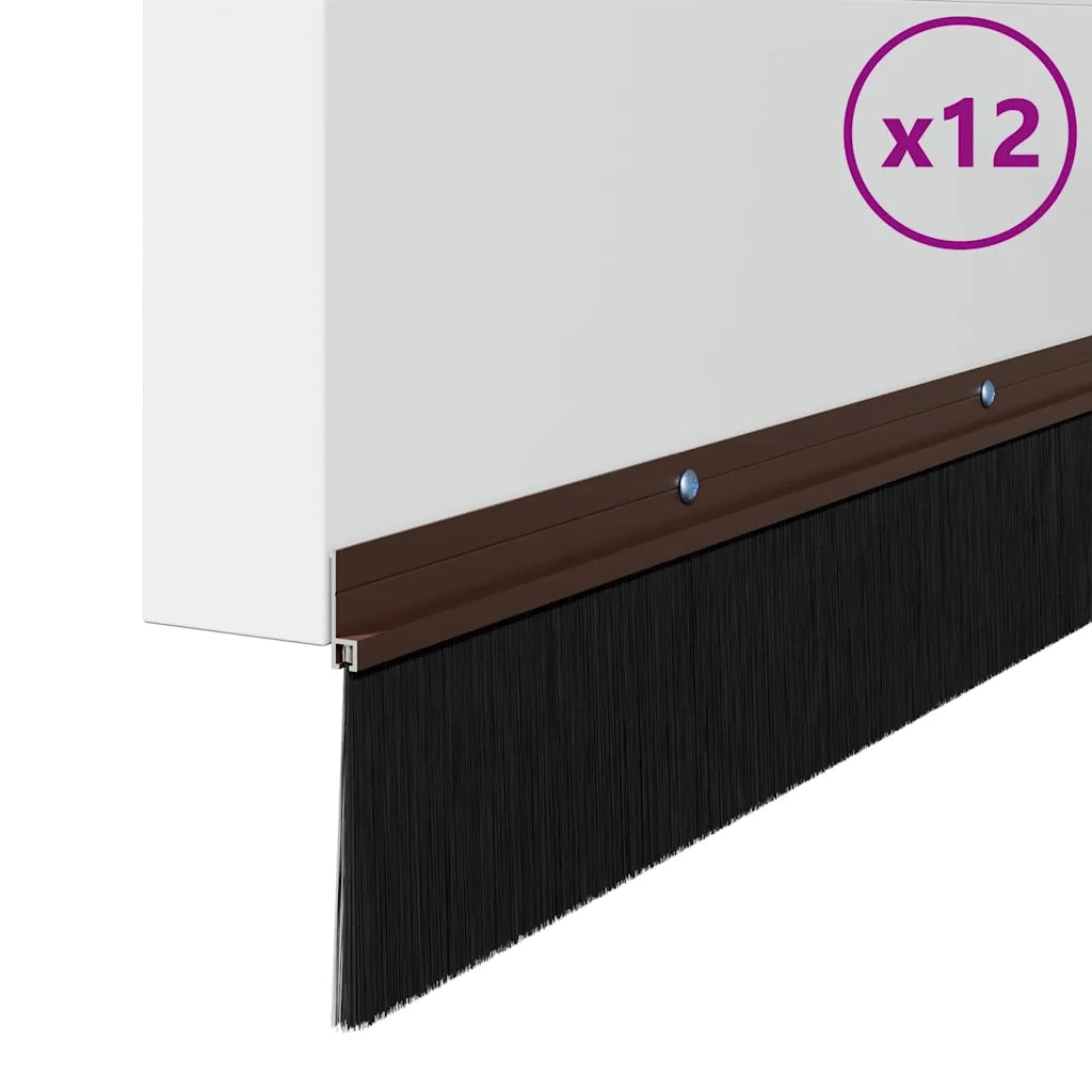 Spazzole per porte a vite 12 pz Marrone 100 cm CFW6089497