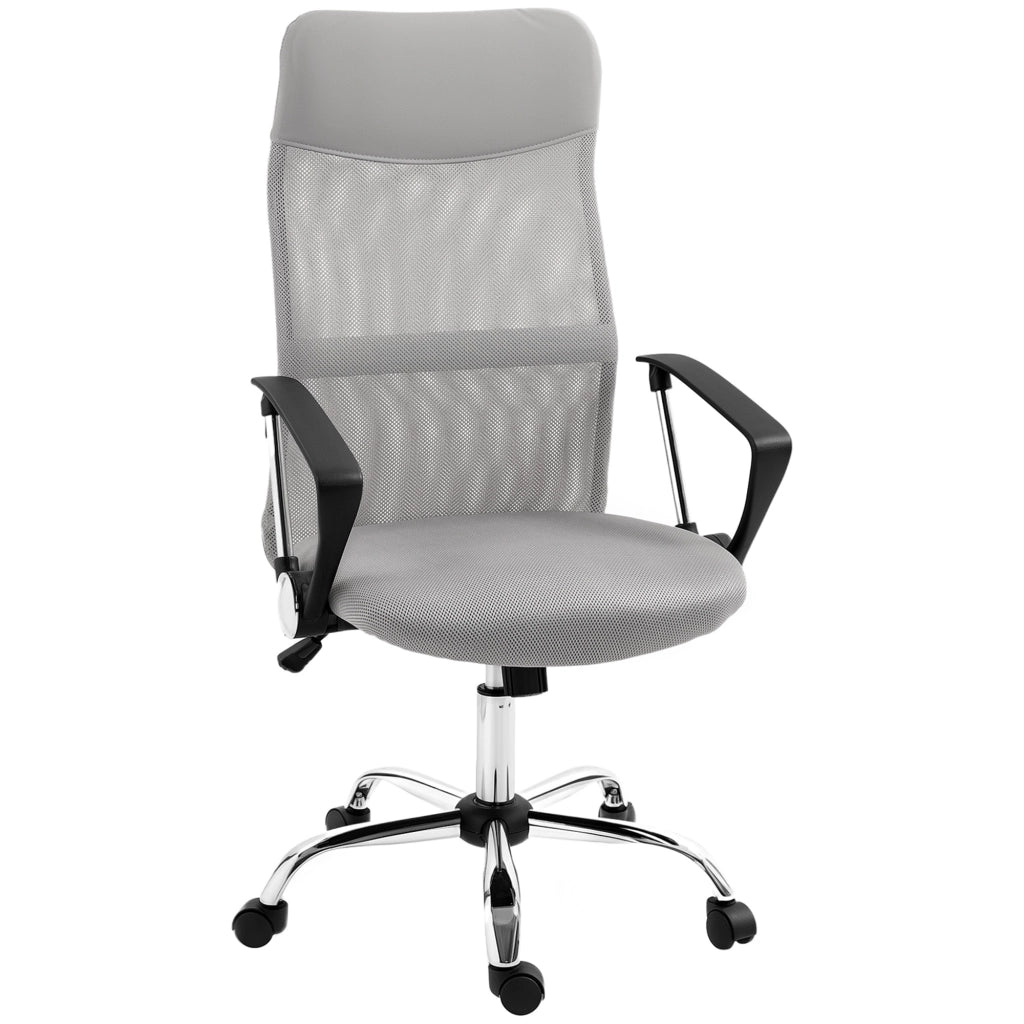 Poltrona da ufficio ergonomica girevole regolabile in altezza ¨C Minimal ¨C tessuto grigio 63x65x119-109cm