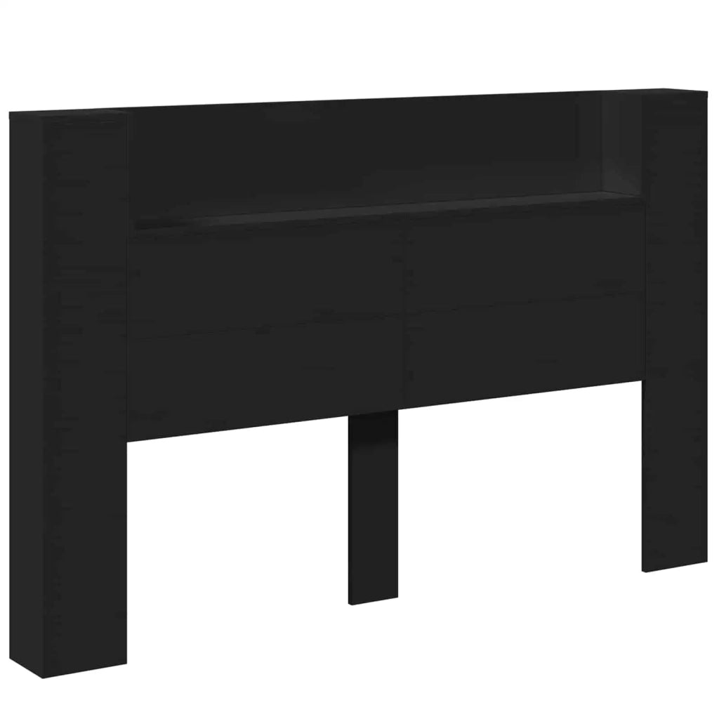 Testiera | Testata Nero 160 x 16,5 x 103,5 cm Legno multistrato