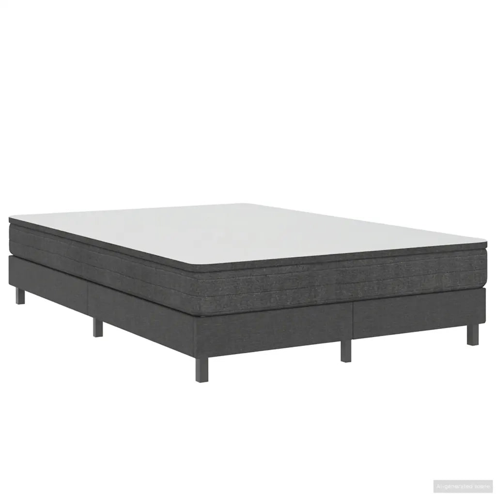 Letto a Molle Grigio in Tessuto 140x200 cm