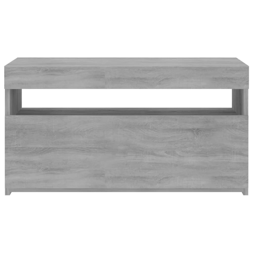 Mobile TV multimediale mensola TV credenza mobile TV sala da pranzo soggiorno camera da letto con luci LED Sonoma 75 x 35 x 40 cm grigio 02_0026828