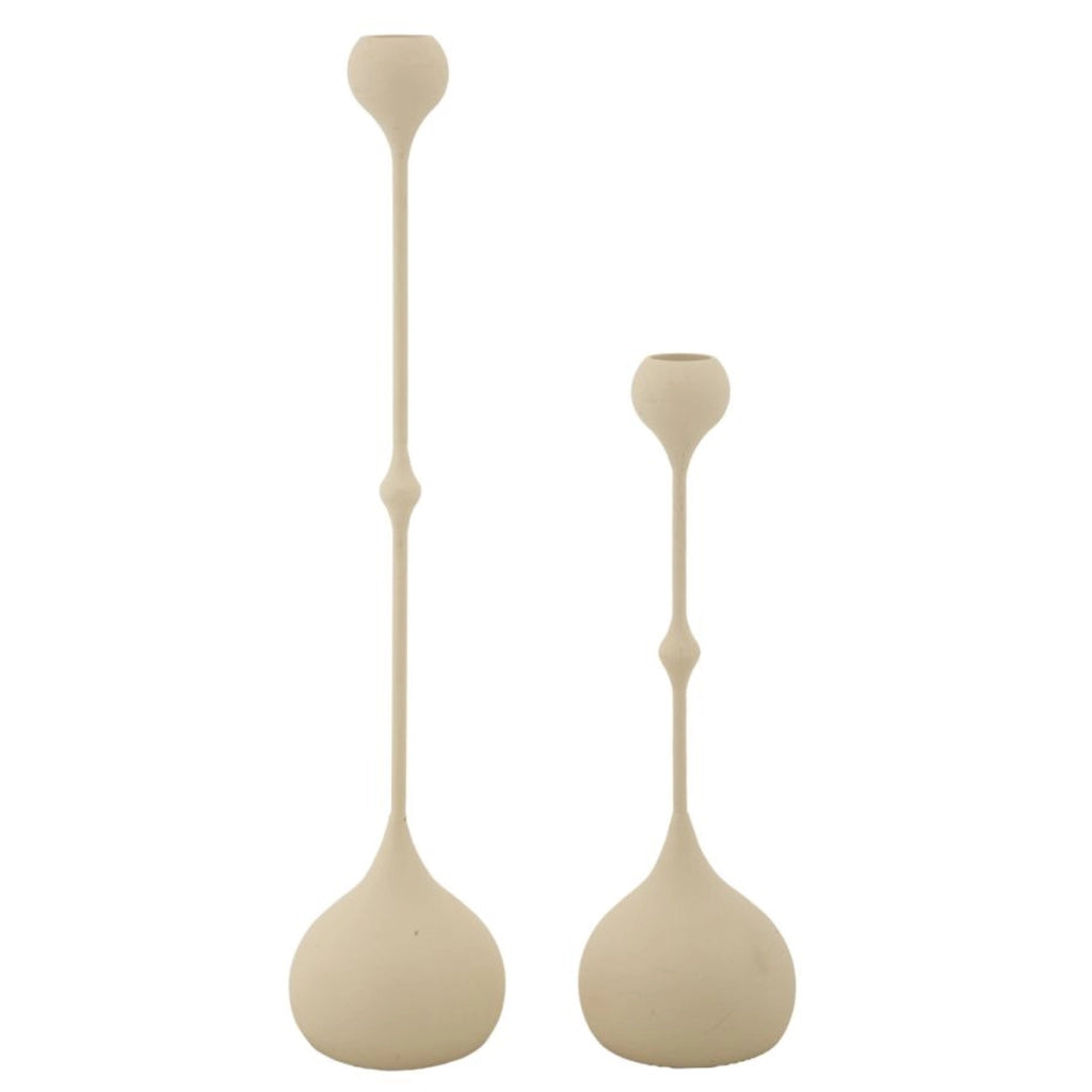 Portacandela VKH939, Beige, Acciaio, 8x8x37 cm