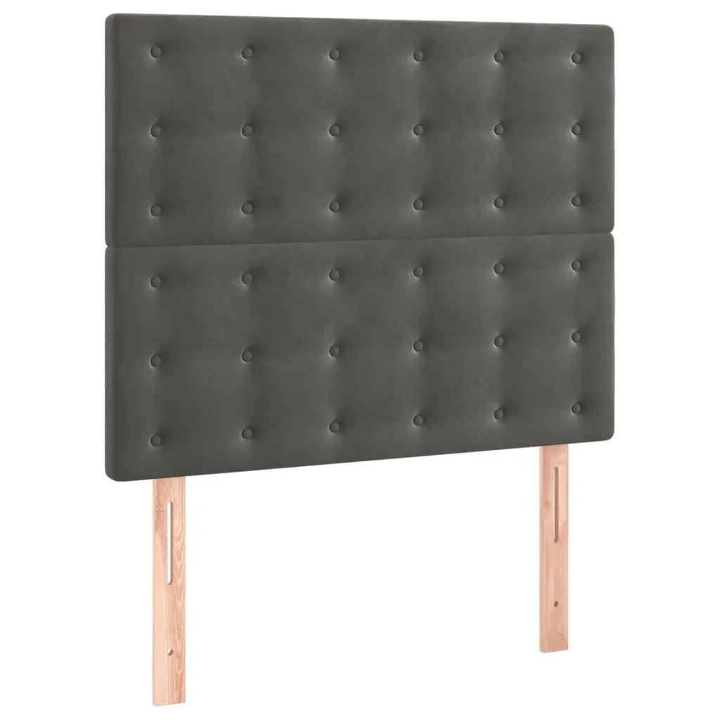 Giroletto senza Materasso Grigio Scuro 90x190 cm Velluto 3125972