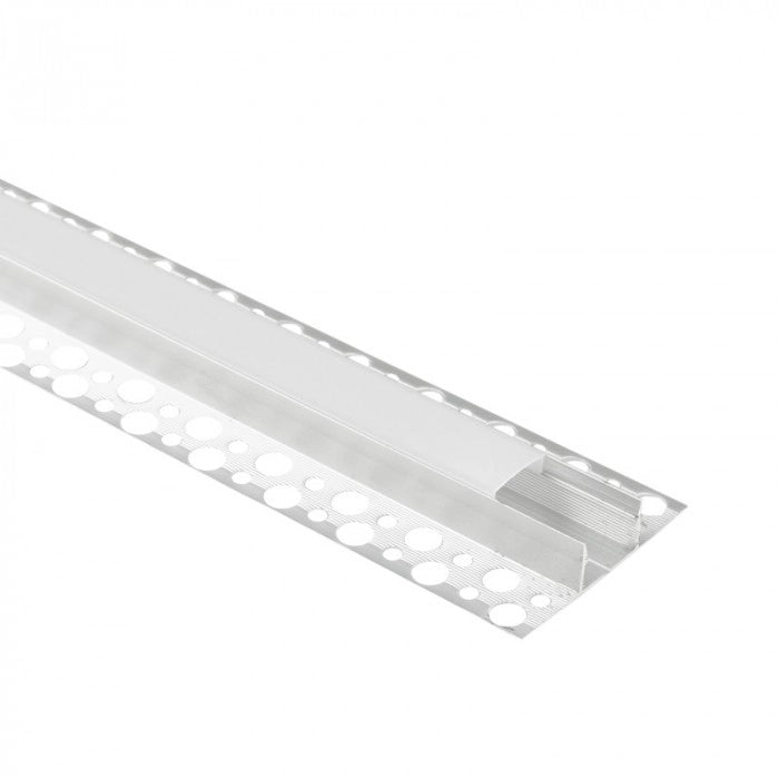 Profilo LED GNS01 a vista anodizzato diffusore opale 2m Ecolight