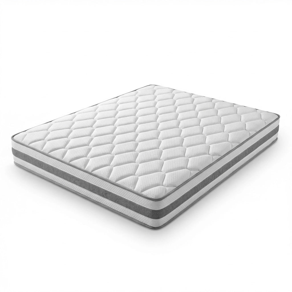 MATERASSO in schiuma e molle insacchettate 25 cm Bianco