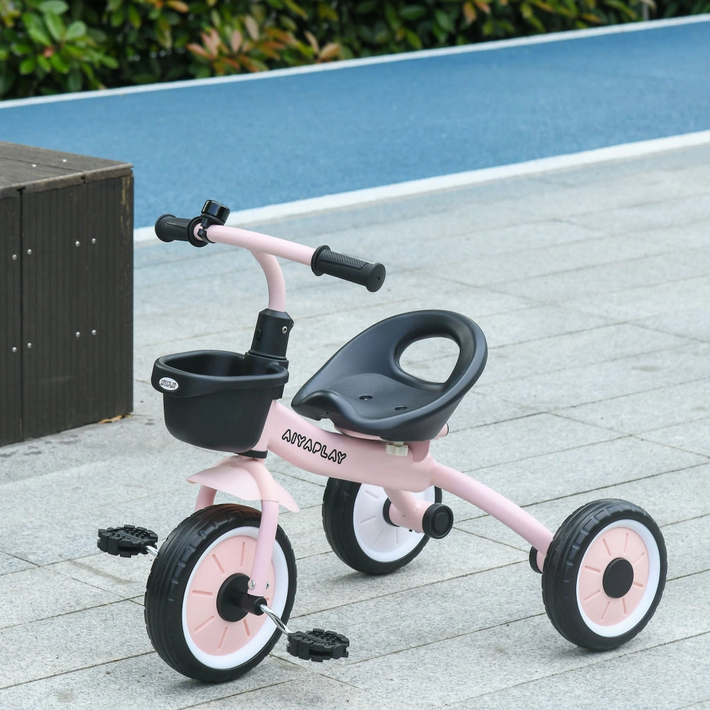 Triciclo Bambini con Campanello e Cestino ¨C Minimal ¨C Rosa