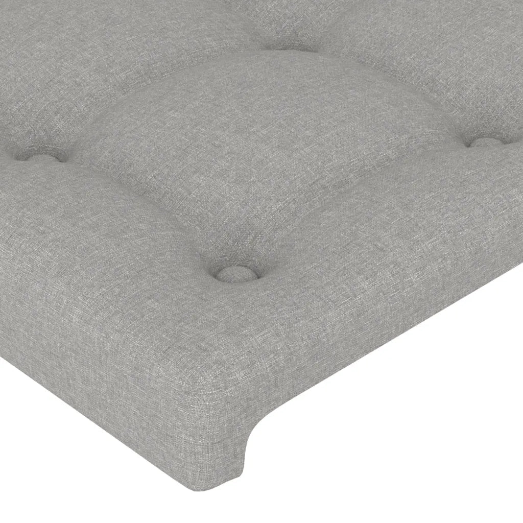 Testiera | Testata ad Orecchio Grigio Chiaro 183x16x78/88 cm in Tessuto