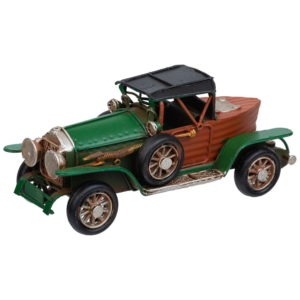 Auto in metallo verde 16x7x7h