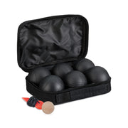 Set di 6 bocce da pétanque in acciaio da esterno con custodia ergonomica pratica da 6 cm in acciaio argento 13_0015894