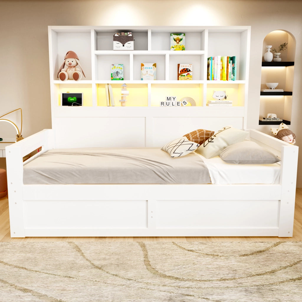 letto singolo mdf bianco 90 x 200 cm