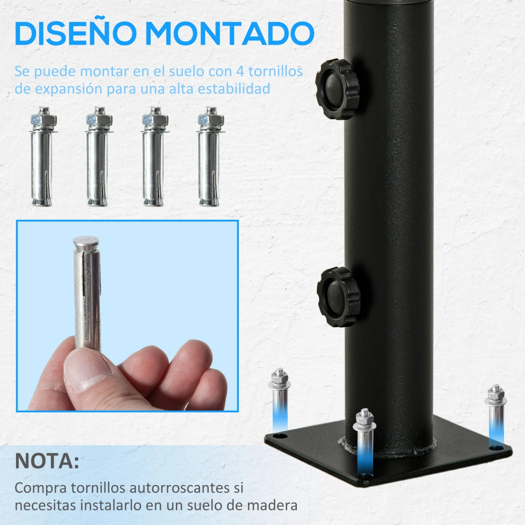 Base per Ombrellone da Cemento ¨C zephmum ¨C Nero 12x12x30 cm