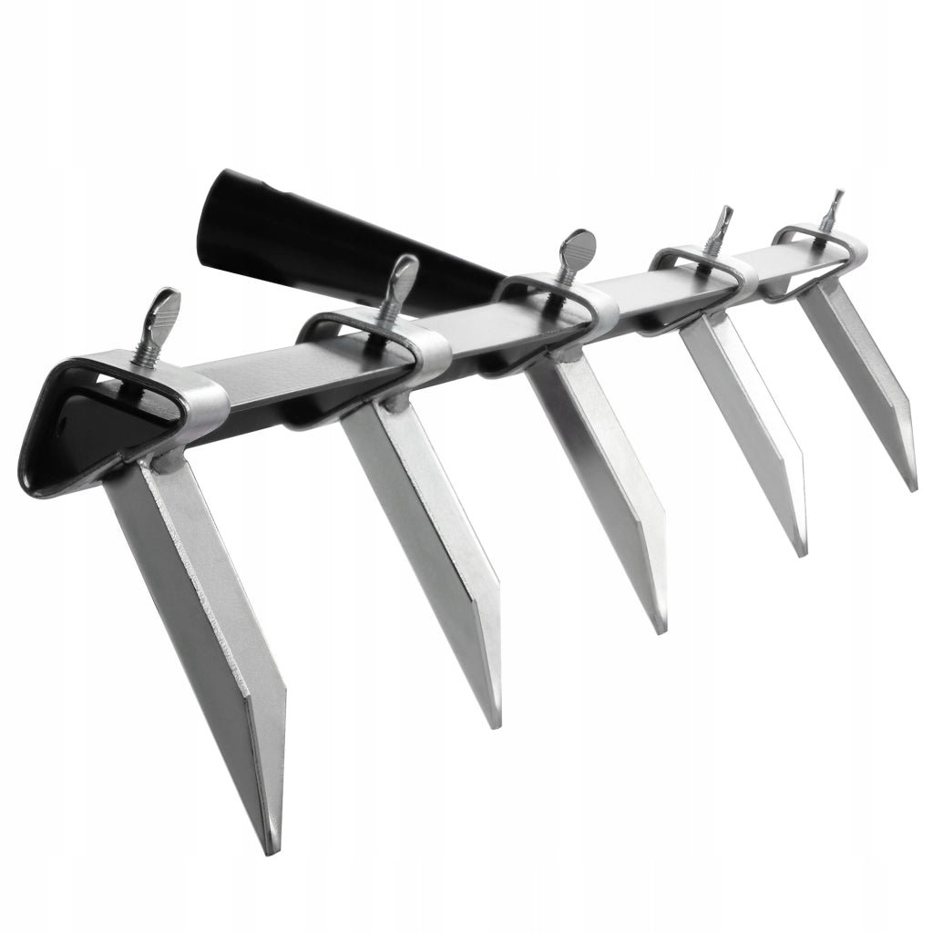 Marcatore da giardino KADAX per semina, file e terreno, a 5 denti, 100 cm