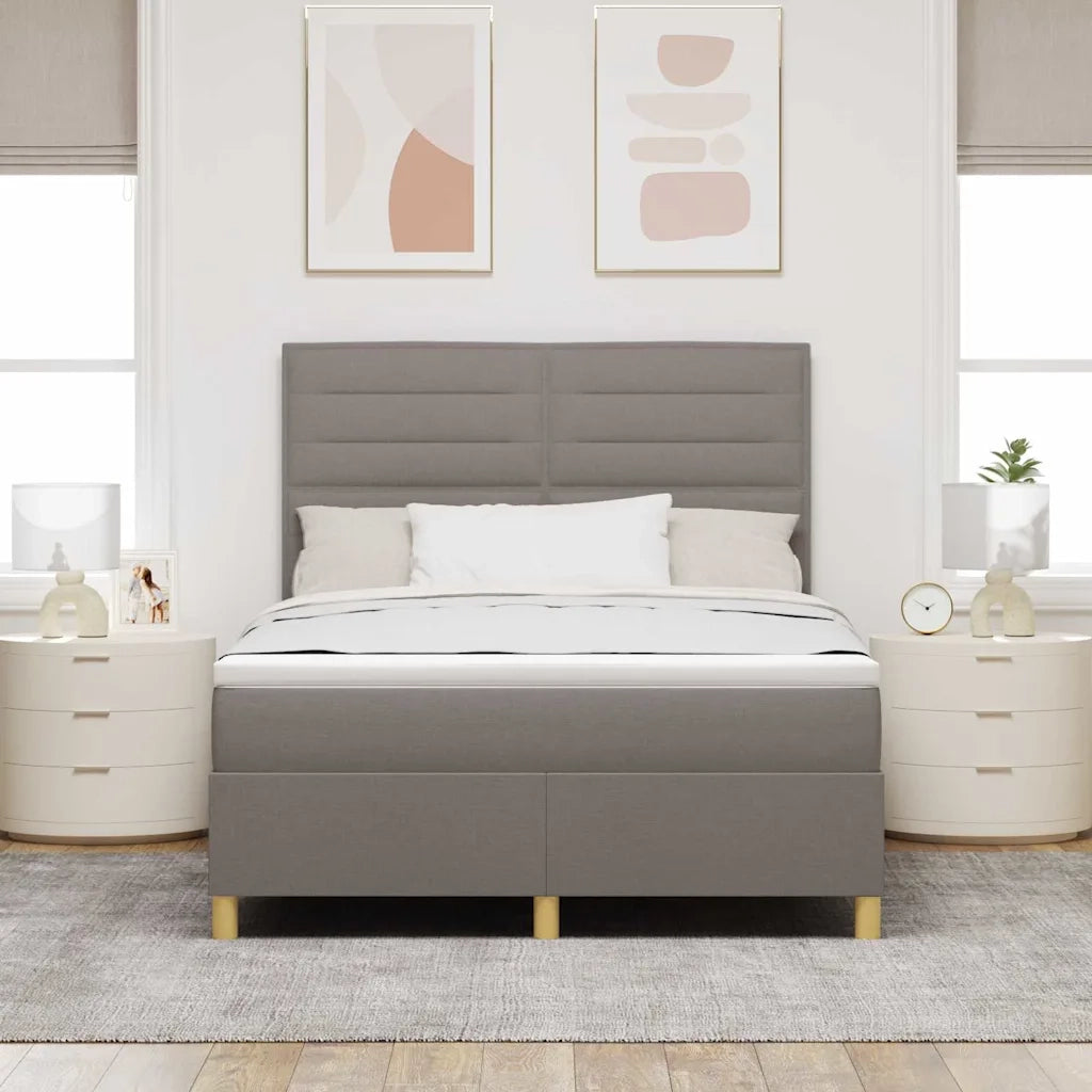 Letto a Sorgente LED con materasso Talpa 140 x 190 cm Tessuto