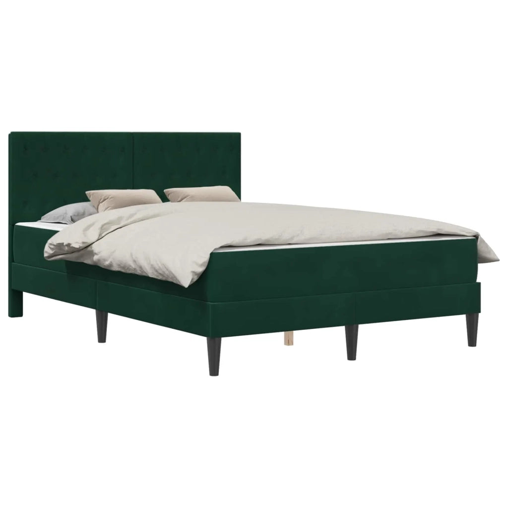 Struttura letto con materasso Verde Scuro 120 x 190 cm Velluto 3415038