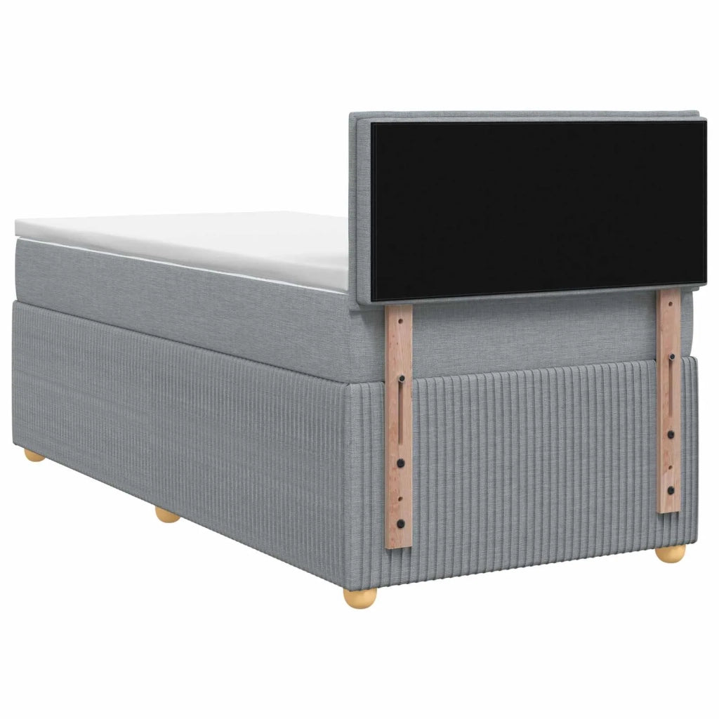Letto box spring con materasso Grigio Chiaro 100 x 200 cm 3452855