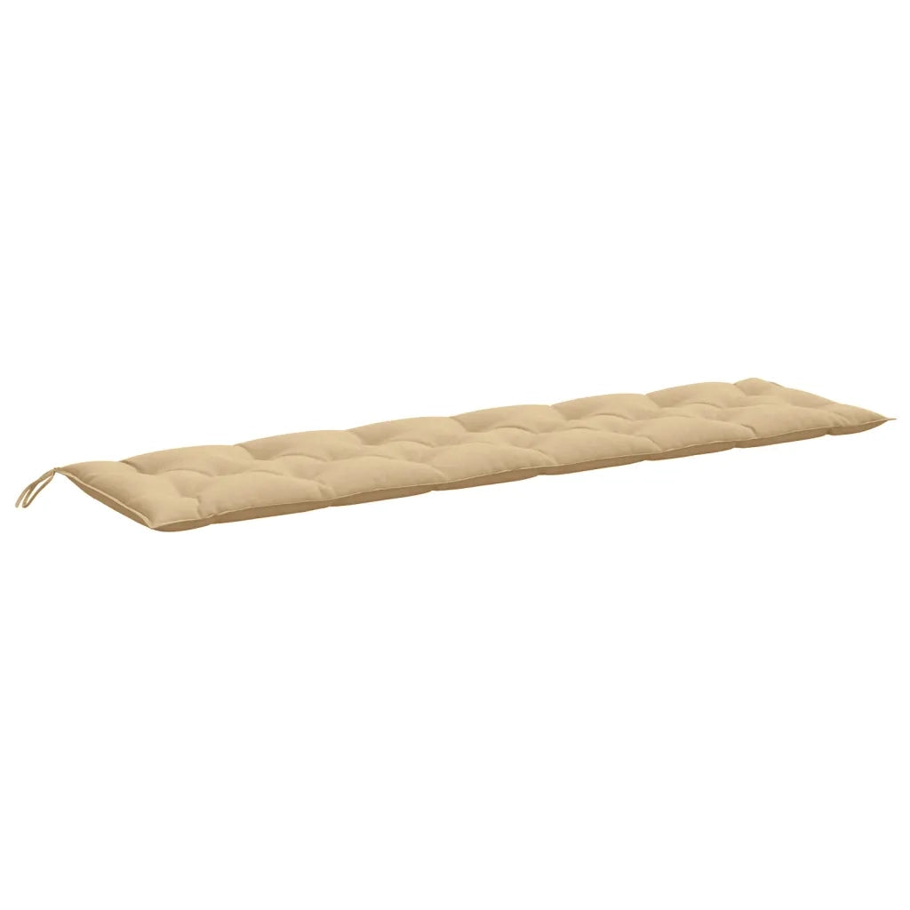 Cuscini Panca Giardino 2 pz-Set di 2 Cuscini per panchina da esterno Beige M¨¦lange 200x50x7 cm Tessuto