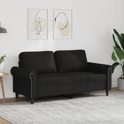 Divano a 2 Posti Nero 140 cm in Similpelle 359504