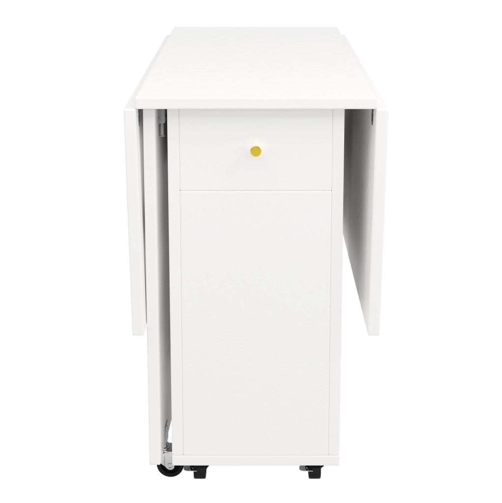 Set mobile cucina con tavolo da pranzo pieghevole 120x75 cm bianco HAVRYA