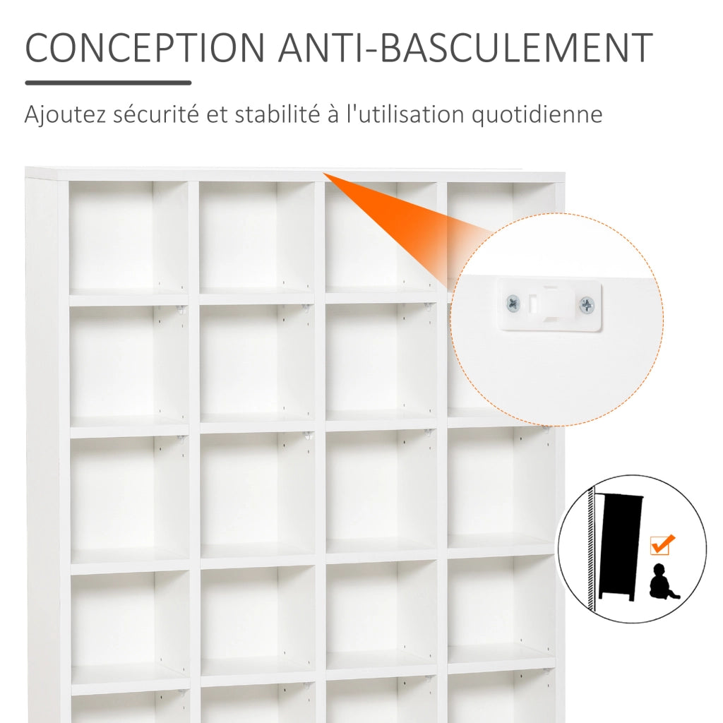 Libreria in legno con ripiani regolabili ¨C Minimal ¨C 89x130,5 cm, bianco