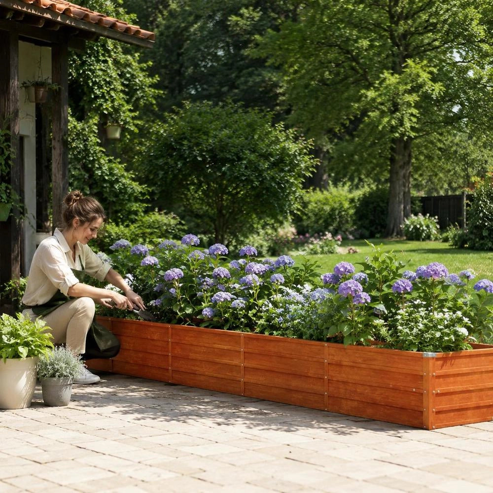 Raised Bed Rusty 400x80x45 Cm Corten Steel