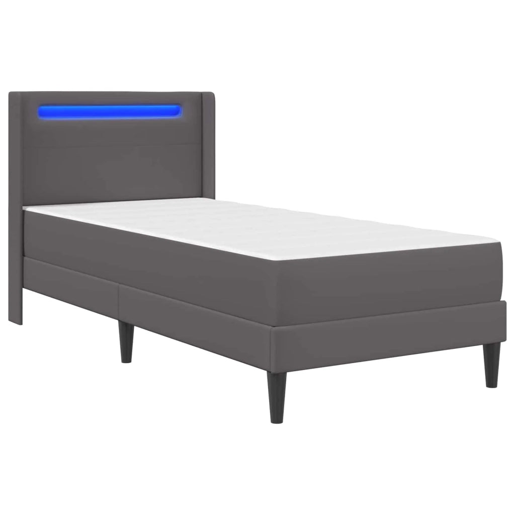 Struttura letto con materasso Grigio 100 x 200 cm Similpelle 3414900