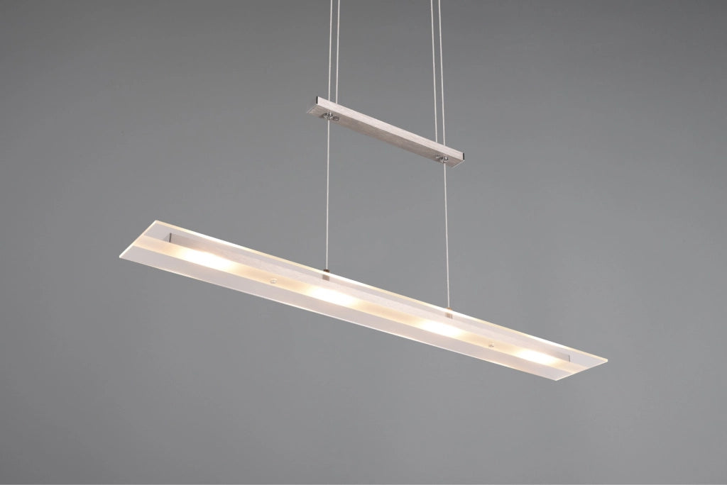 Lampada a sospensione lineare MILOS vetro cromo LED 5W 4L