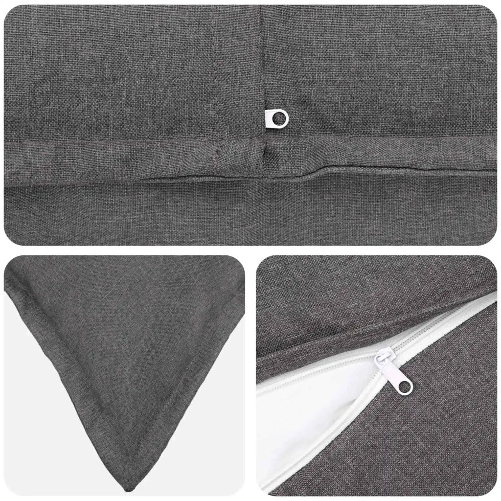Cuscino con cuscino HOUTEN 2 pz Grigio Chiaro Lino 935638