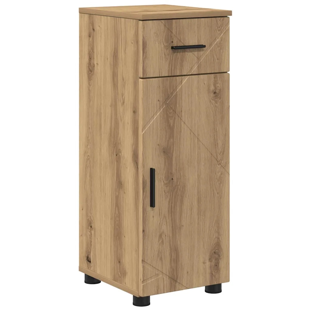 Set di mobili per il bagno con porta 5 pcs Rovere artigianale 3393002
