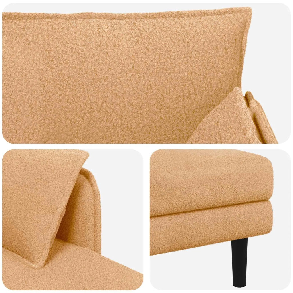 Chaise longue oversize Beige Bouclé 42048072