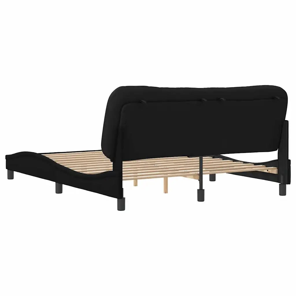 Giroletto senza Materasso-Struttura Letto Hvar Nero 160x200 cm in Tessuto