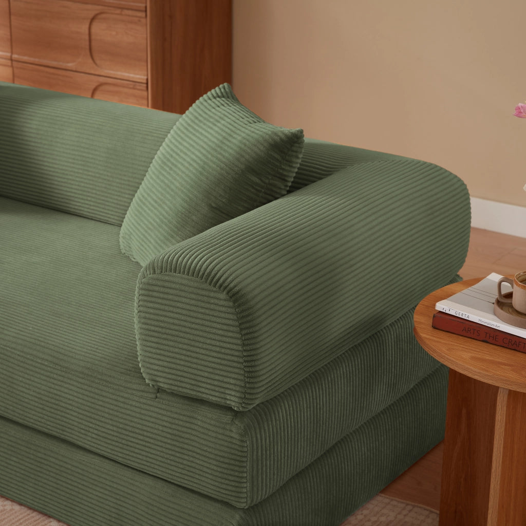 DIVANO LETTO modulare 41 x 41 x 99 cm verde in schiuma