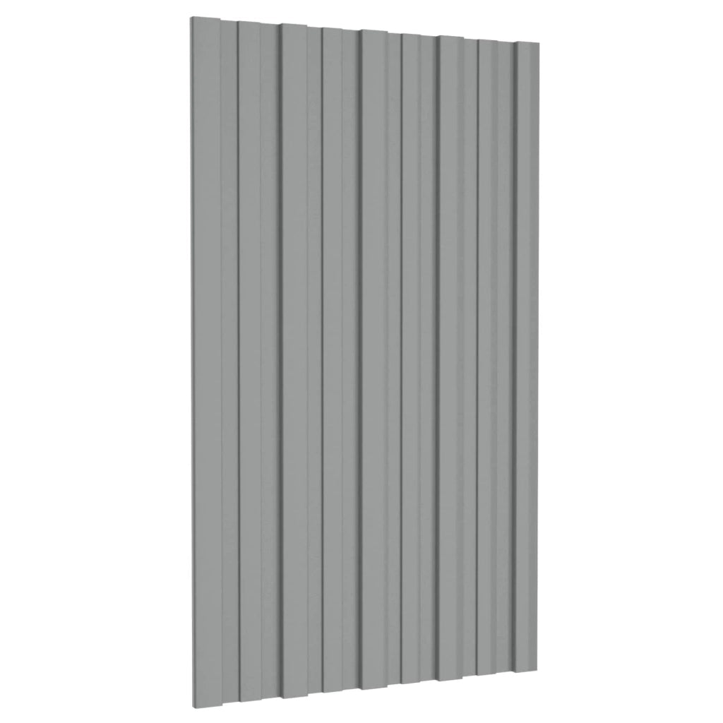 Pannello per tetto 12 pz Grigio 80 x 45 cm Acciaio zincato CFW7767429