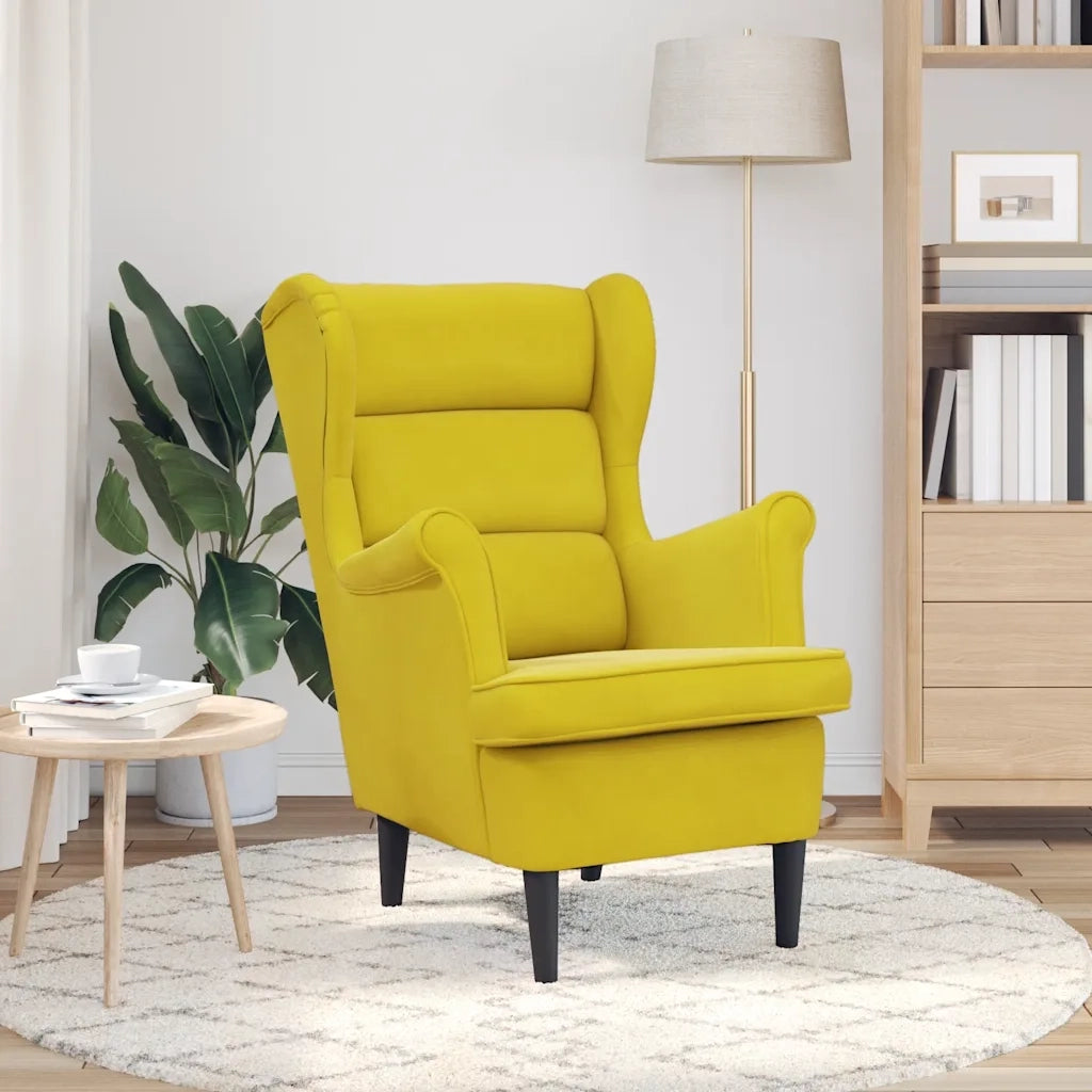 Poltrona Giallo Senape in Velluto 324066