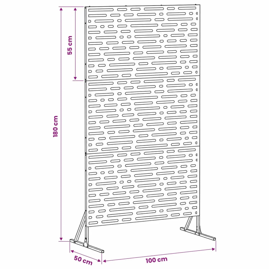 Schermo per Privacy 100 x 50 x 180 cm Acciaio Bianco 8013420