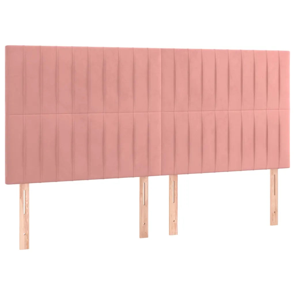 Testiera | Testata Rosa 200x5x118/128 cm Velluto