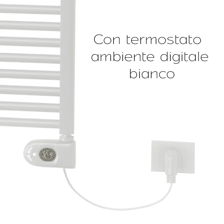 Termoarredo elettrico Tekno Digit bianco 139x50 cm 700w