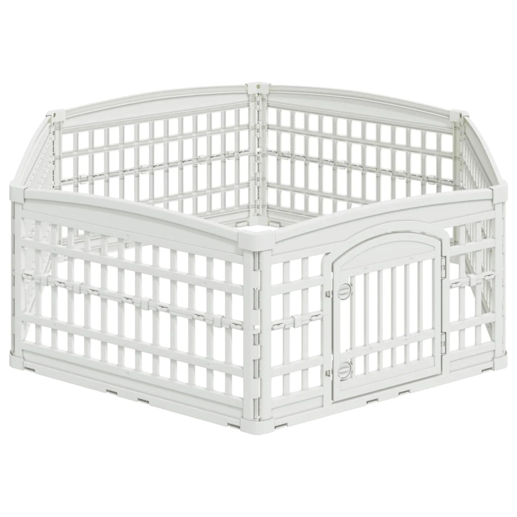 Panchetto per Cani a 6 Pannelli Bianco 179 x 151 x 58 cm 42027223