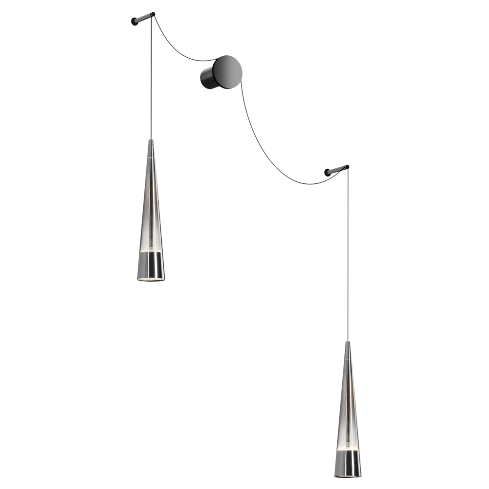 Applique LED doppia Sintesi Maytoni cromata 24W 3000K