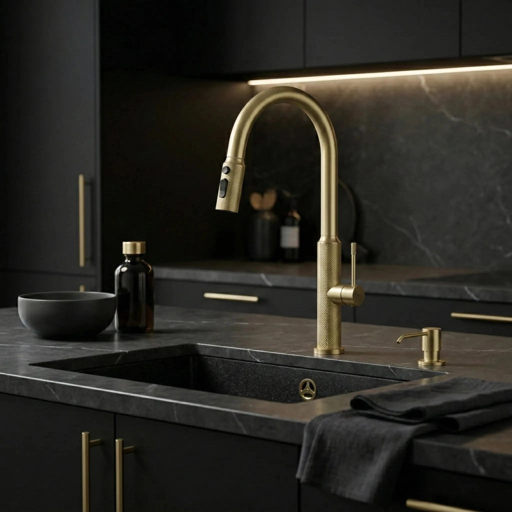 Rubinetto Da Cucina Rea Master Brush Gold
