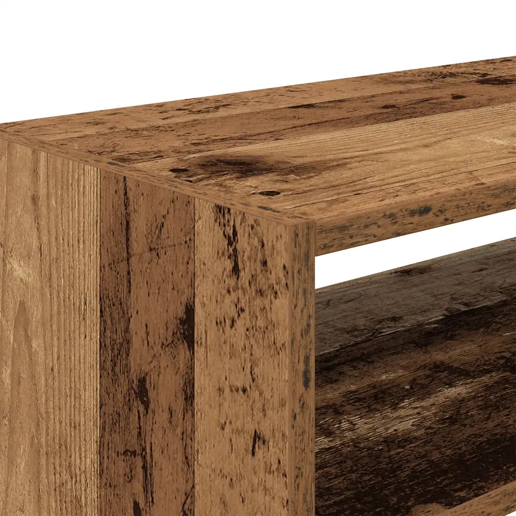 Scarpiere 2 pz | Mobile per scarpe Impilabili Legno Antico 60x30x30,5 cm