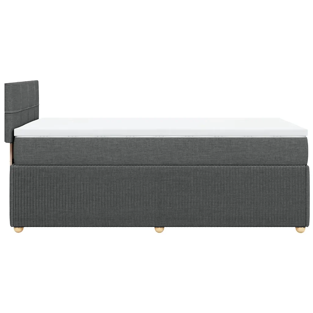 Giroletto a Molle con Materasso Grigio Scuro 90x190 cm Tessuto 3287312