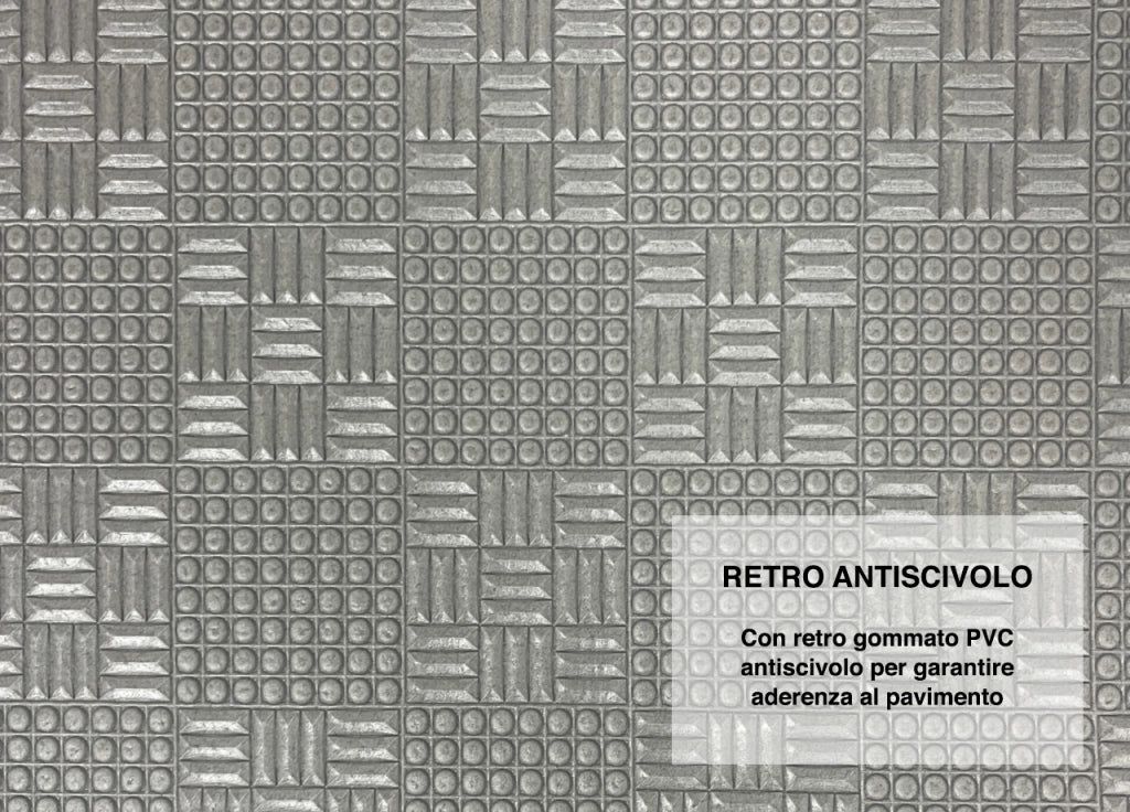 Tappeto Passatoia Cucina Antiscivolo Sottolavello Digitale Fantasie Varie - 50x115 - Cuori Grigio