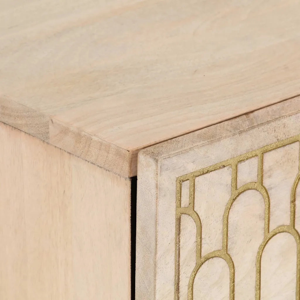 Credenza 40x33x75 cm in Legno Massello di Mango 358271