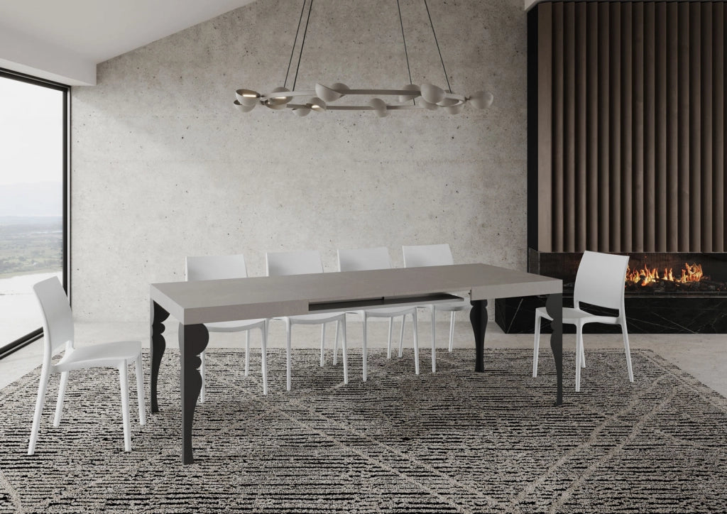 Tavolo Allungabile 130/234x90 cm Paxon Cashmere Gambe Antracite