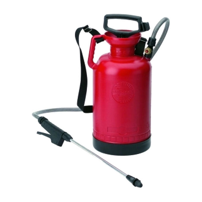 Dal Degan Big Ares Pompa a Pressione Manuale 8 L serbatoio polietilene valvola sicurezza getto regolabile colore Rosso