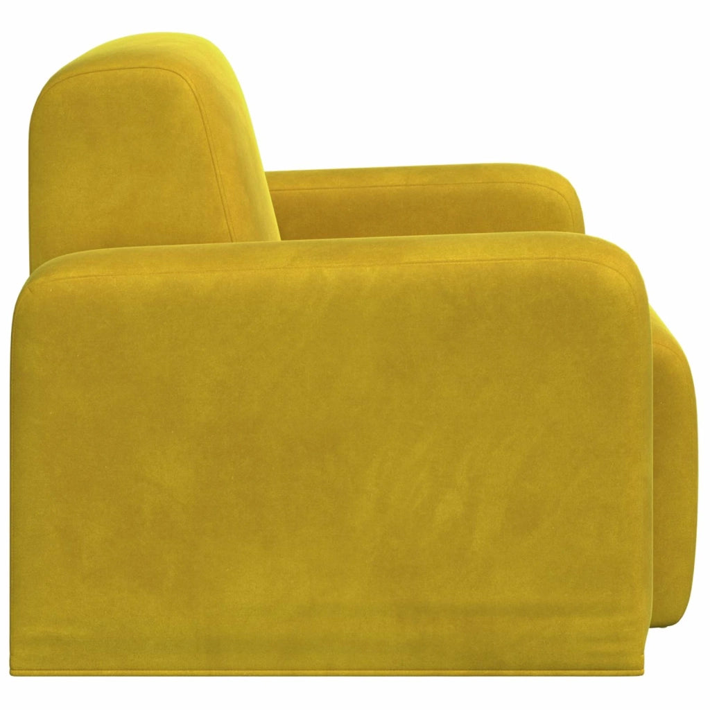 Poltrona-Divano Sedia Giallo Velluto 753909