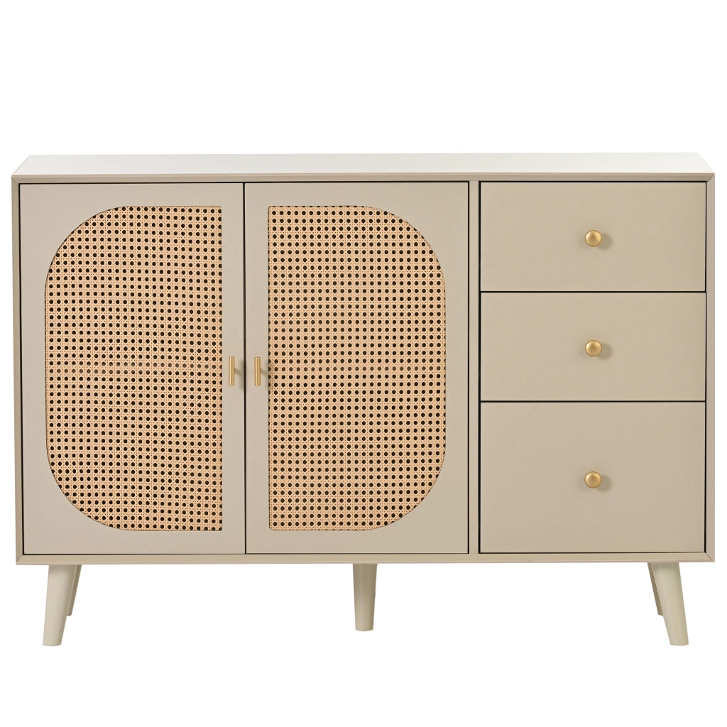 Credenza Porta TV con Ante e Cassetti ¨C Xylo ¨C Bianco Offwhite, 120 cm